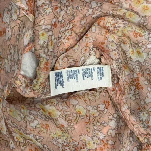 American Eagle Pink Floral and White Lace Tiered Baby Top Adjustable Straps XS - Picture 11 of 11